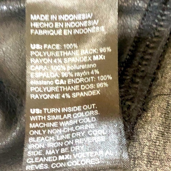 WHBM Runway Legging Black vegan leather size 2 Long - Picture 7 of 11